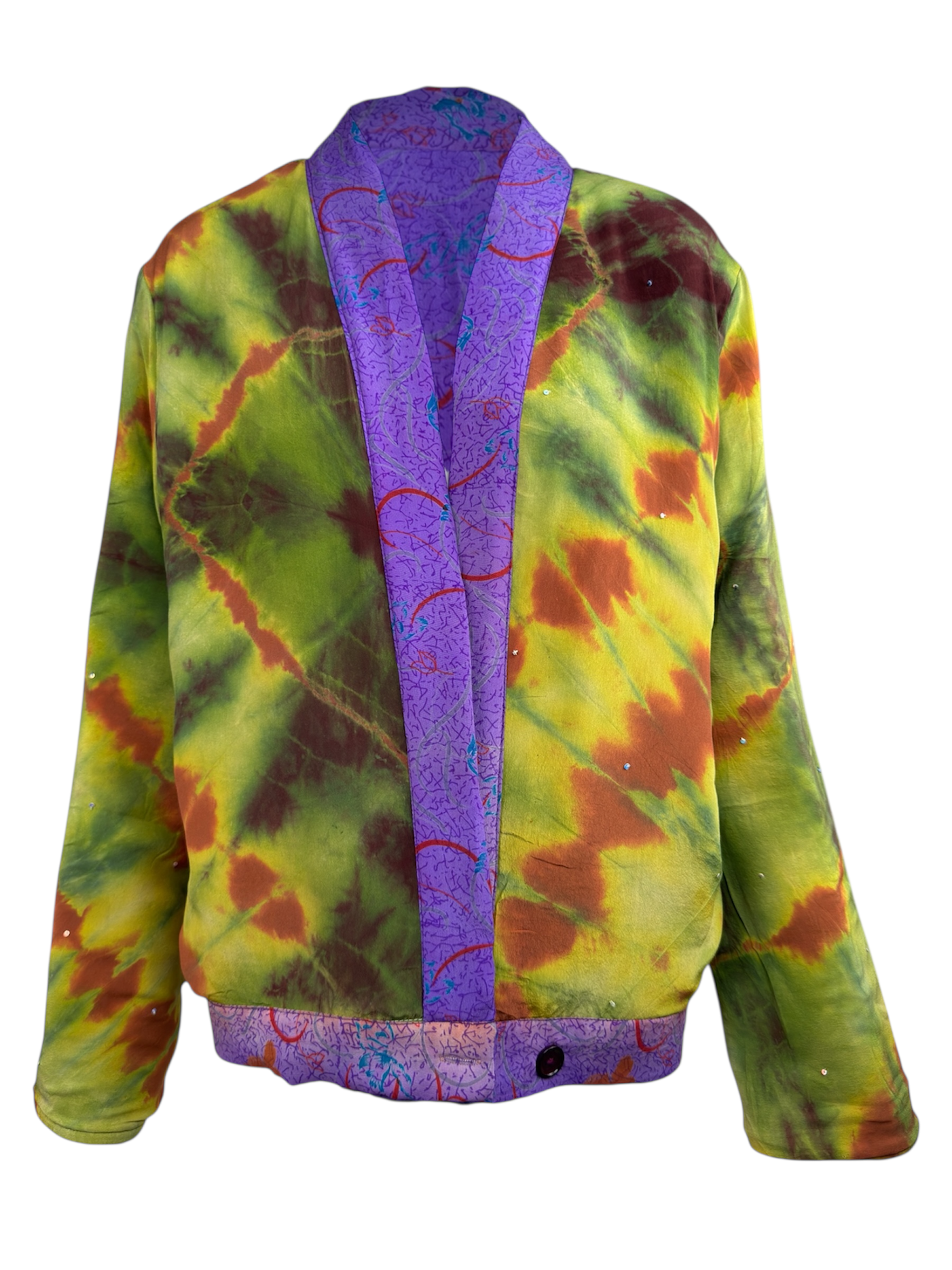 Veste kimono réversible Soie - Pièce unique