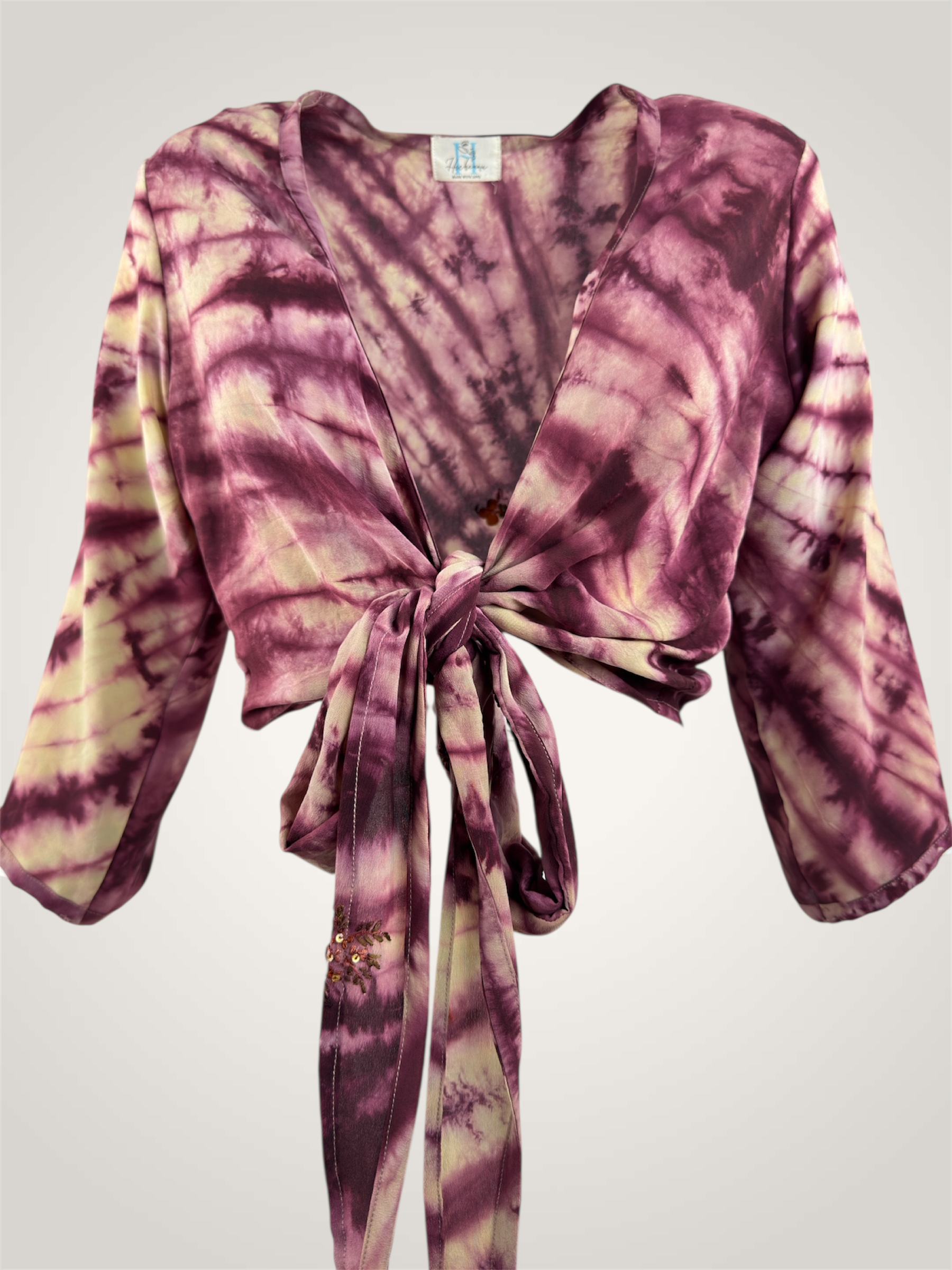 Top soie recyclée Tie & Dye - Pièce unique