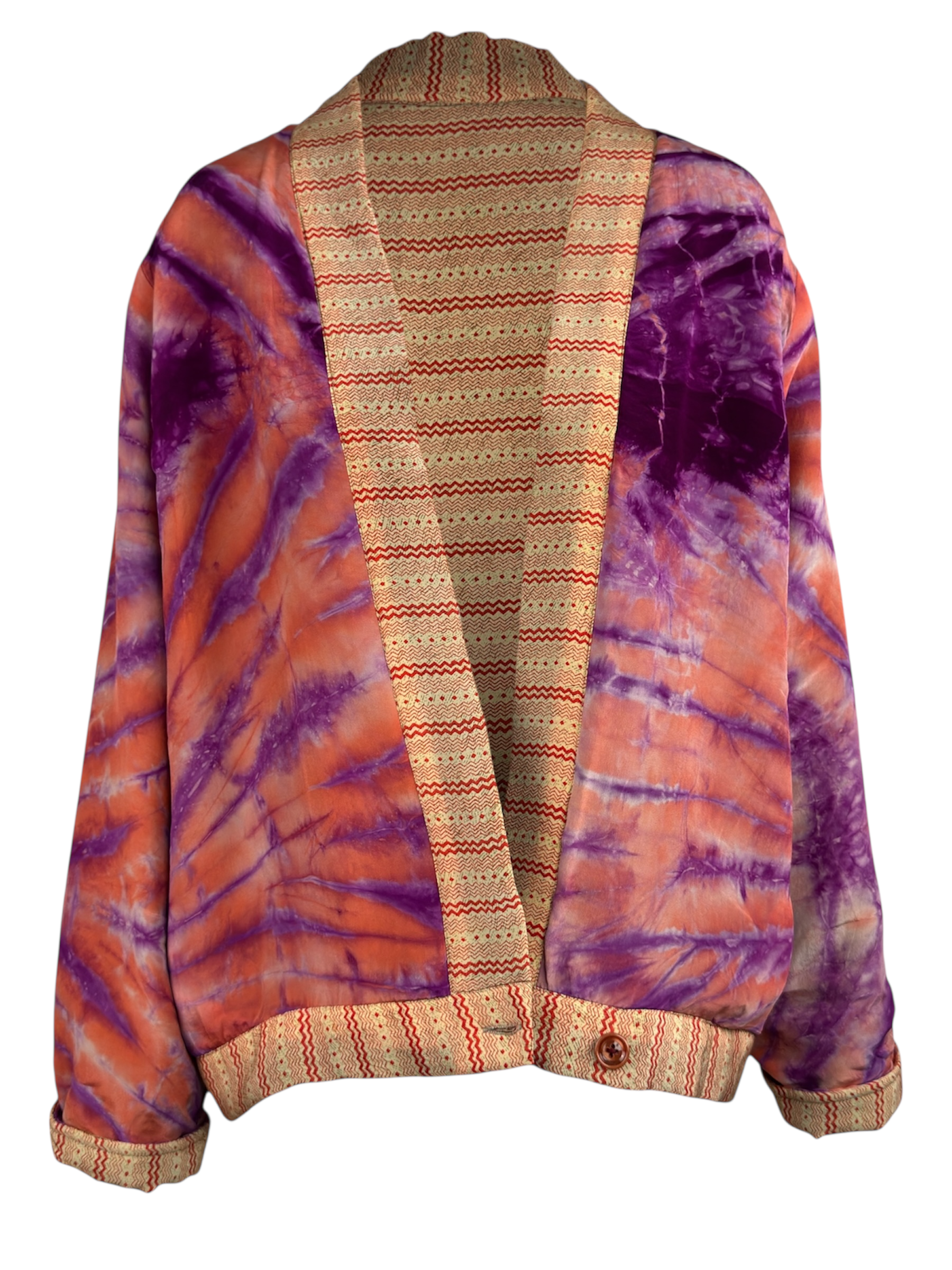 Veste kimono réversible Soie - Pièce unique