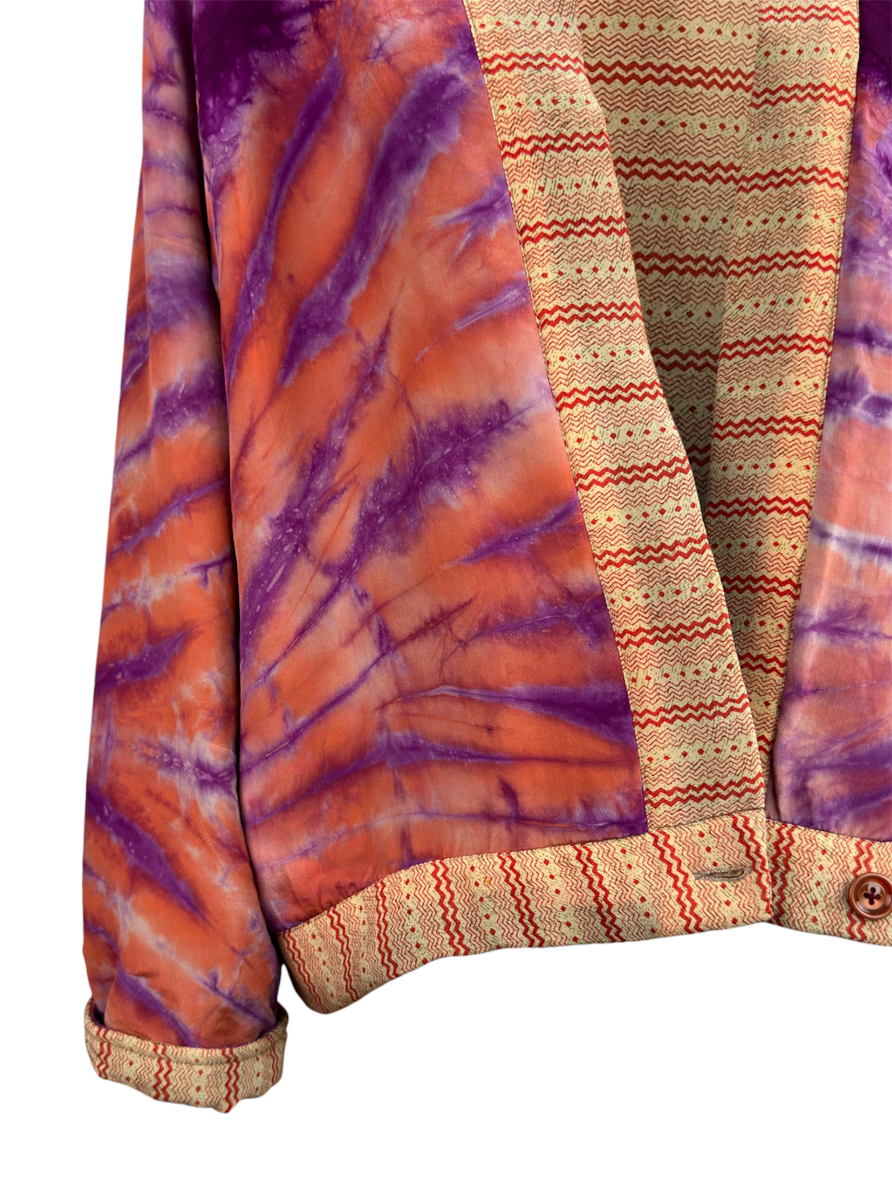 Veste kimono réversible Soie - Pièce unique