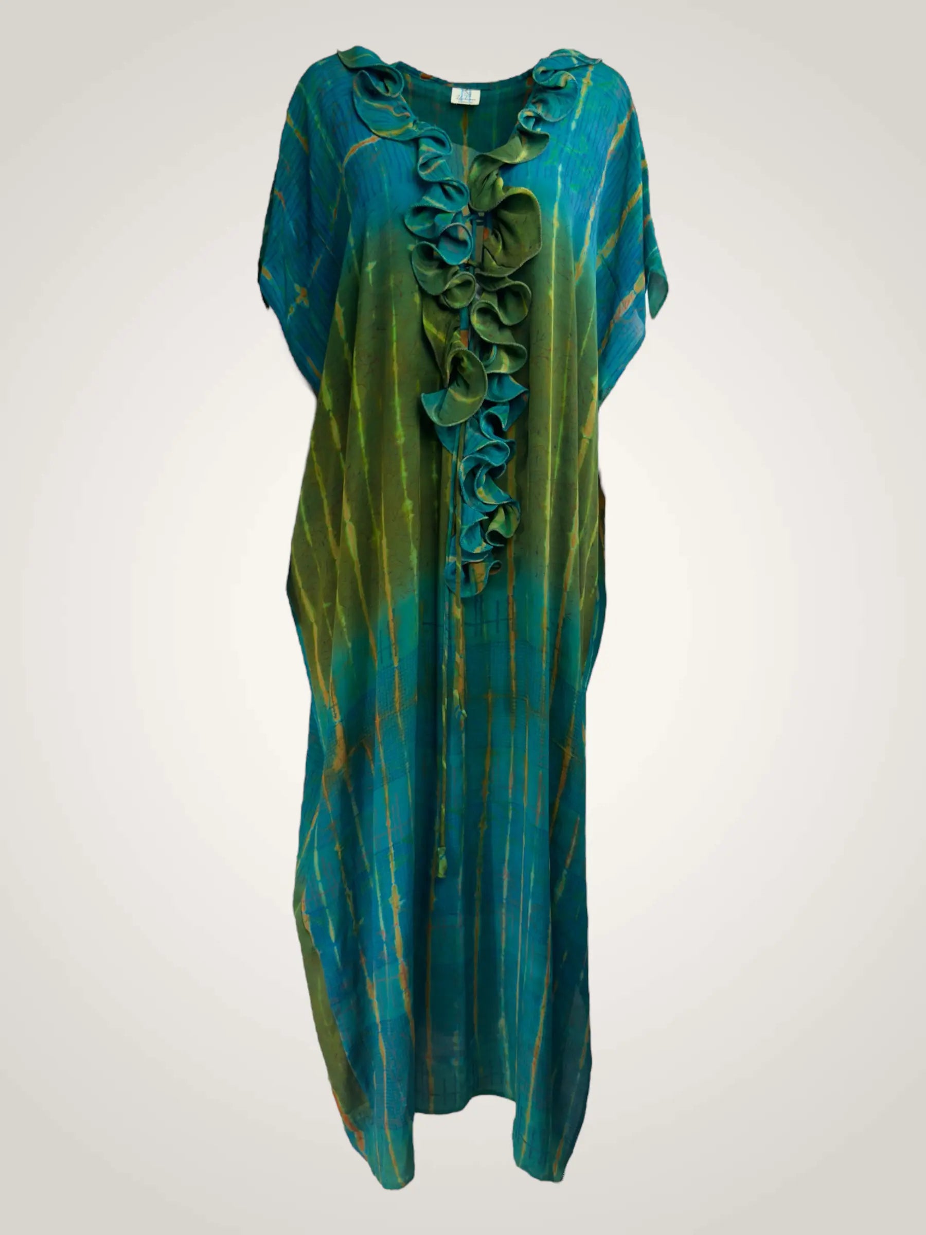 Kaftan soie recyclée -             pièce unique