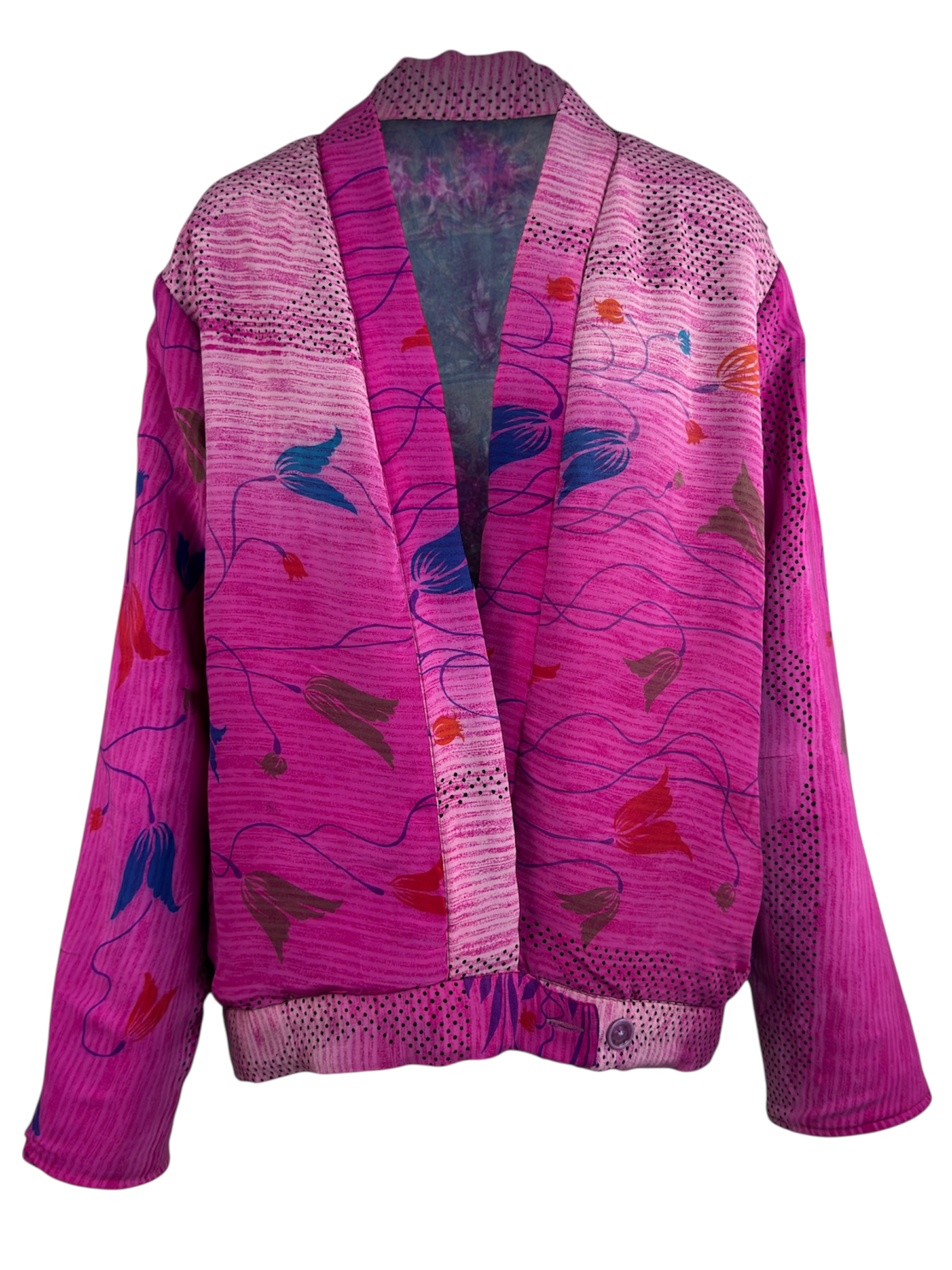 Veste kimono réversible Soie - Pièce unique