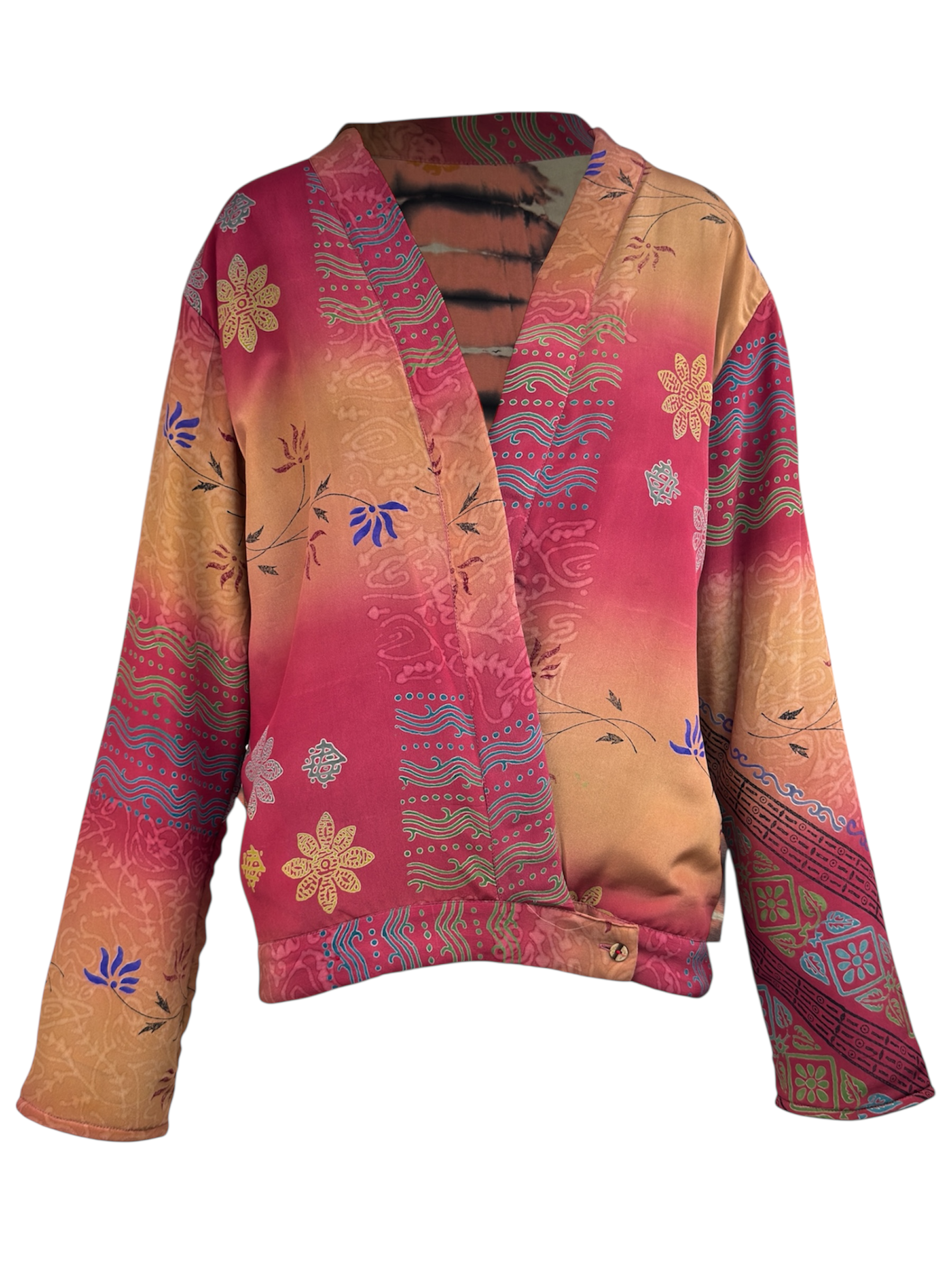 Veste kimono réversible Soie - Pièce unique