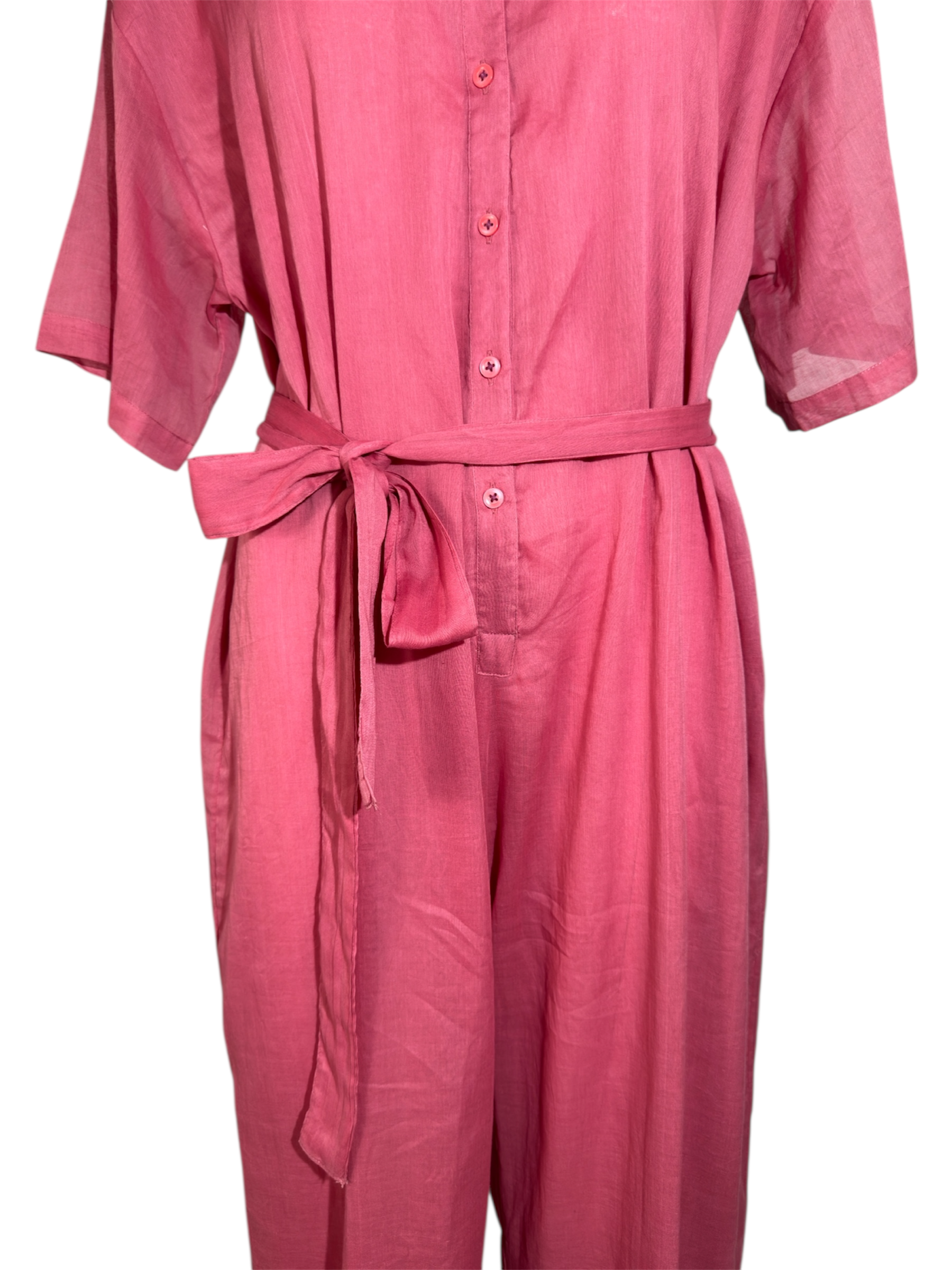 Combinaison voile de coton - bois de rose