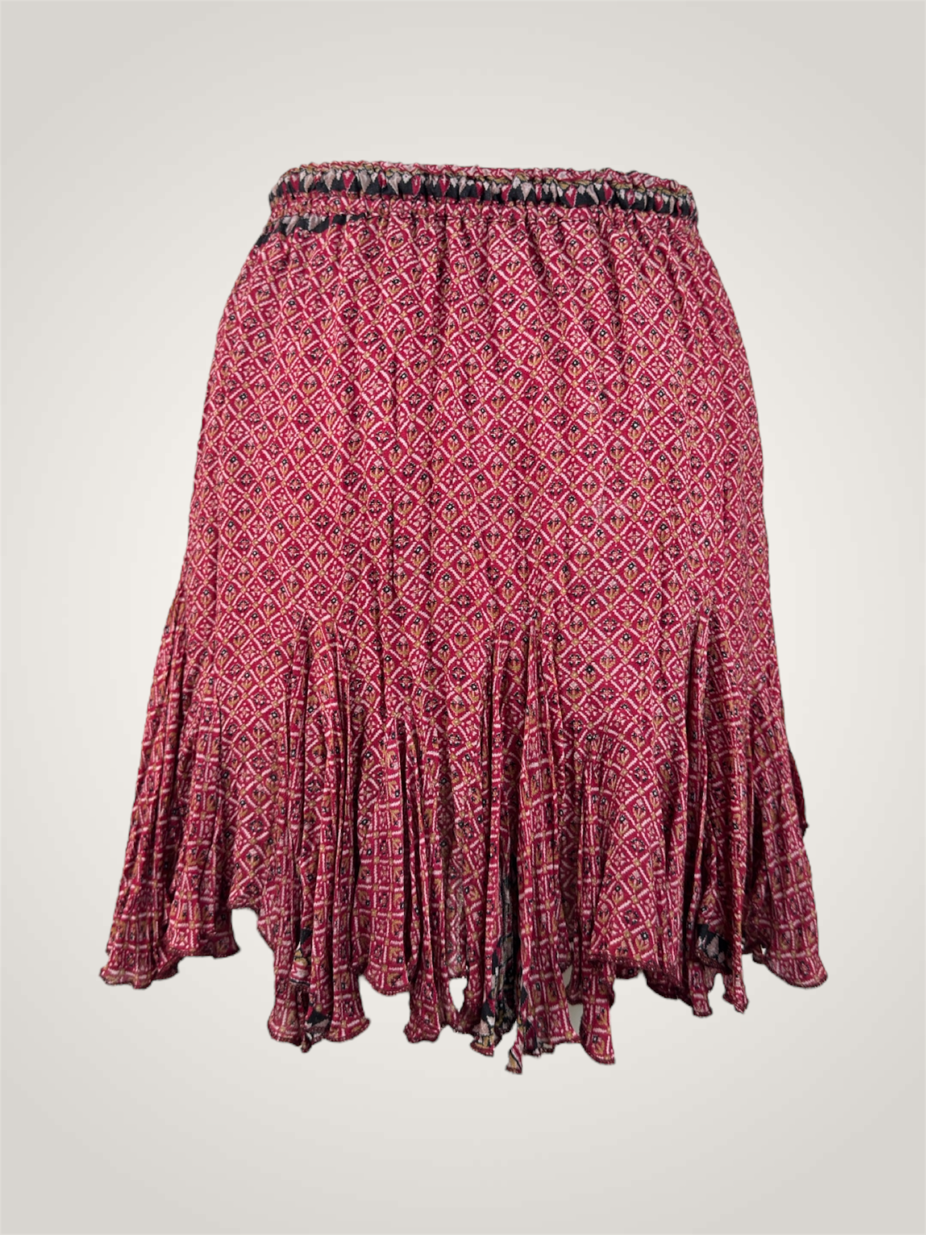 Jupe courte mousseline de soie