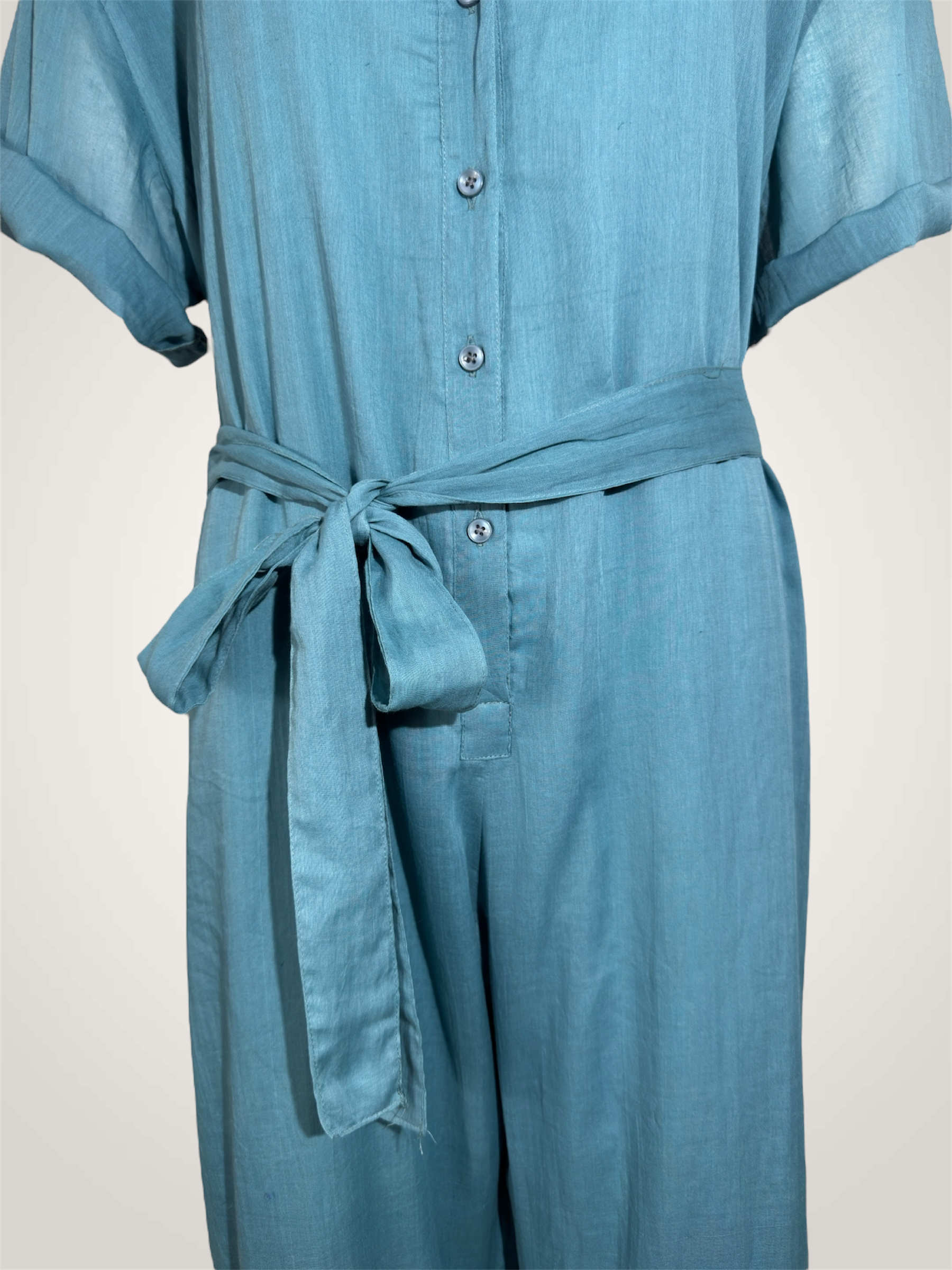 Combinaison voile de coton - Bleu canard