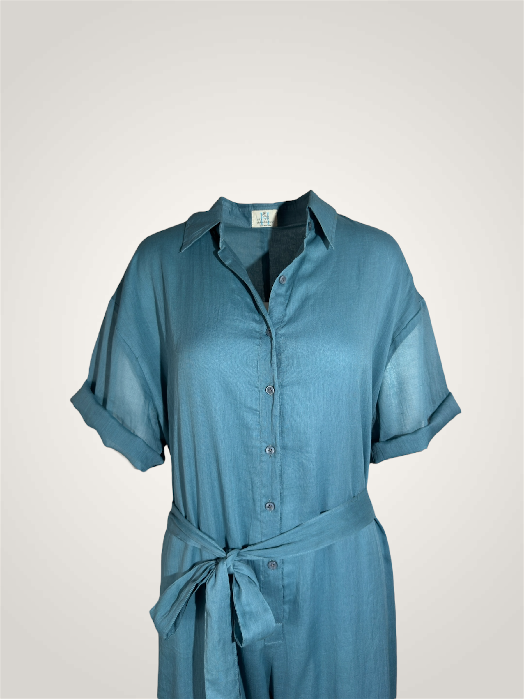 Combinaison voile de coton - Bleu canard