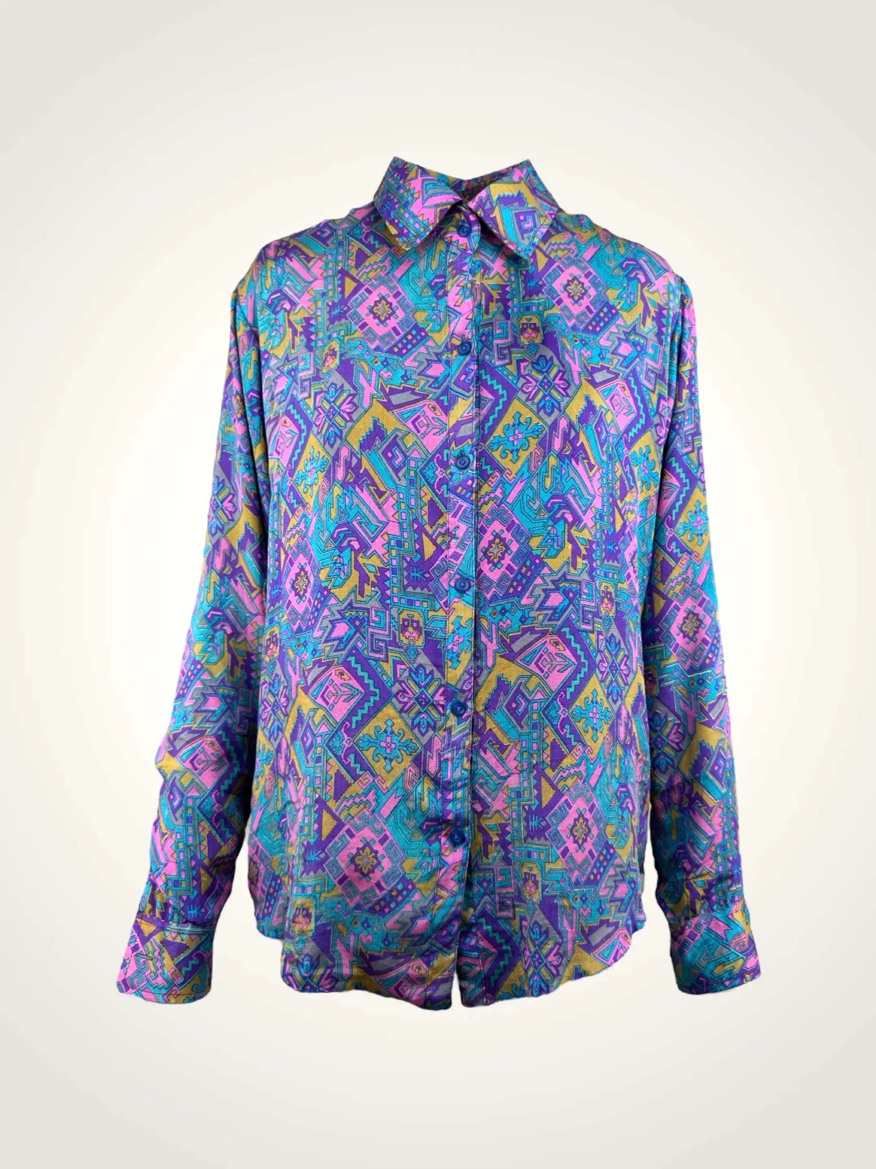 Chemise réversible soie recyclée - pièce unique