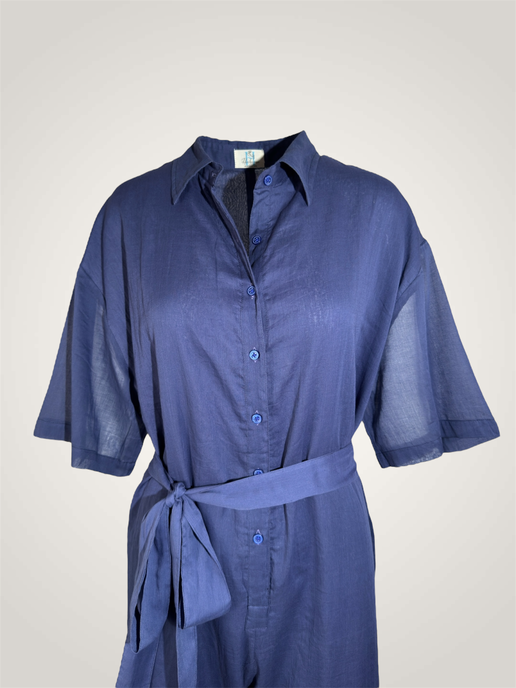 Combinaison voile de coton - Marine