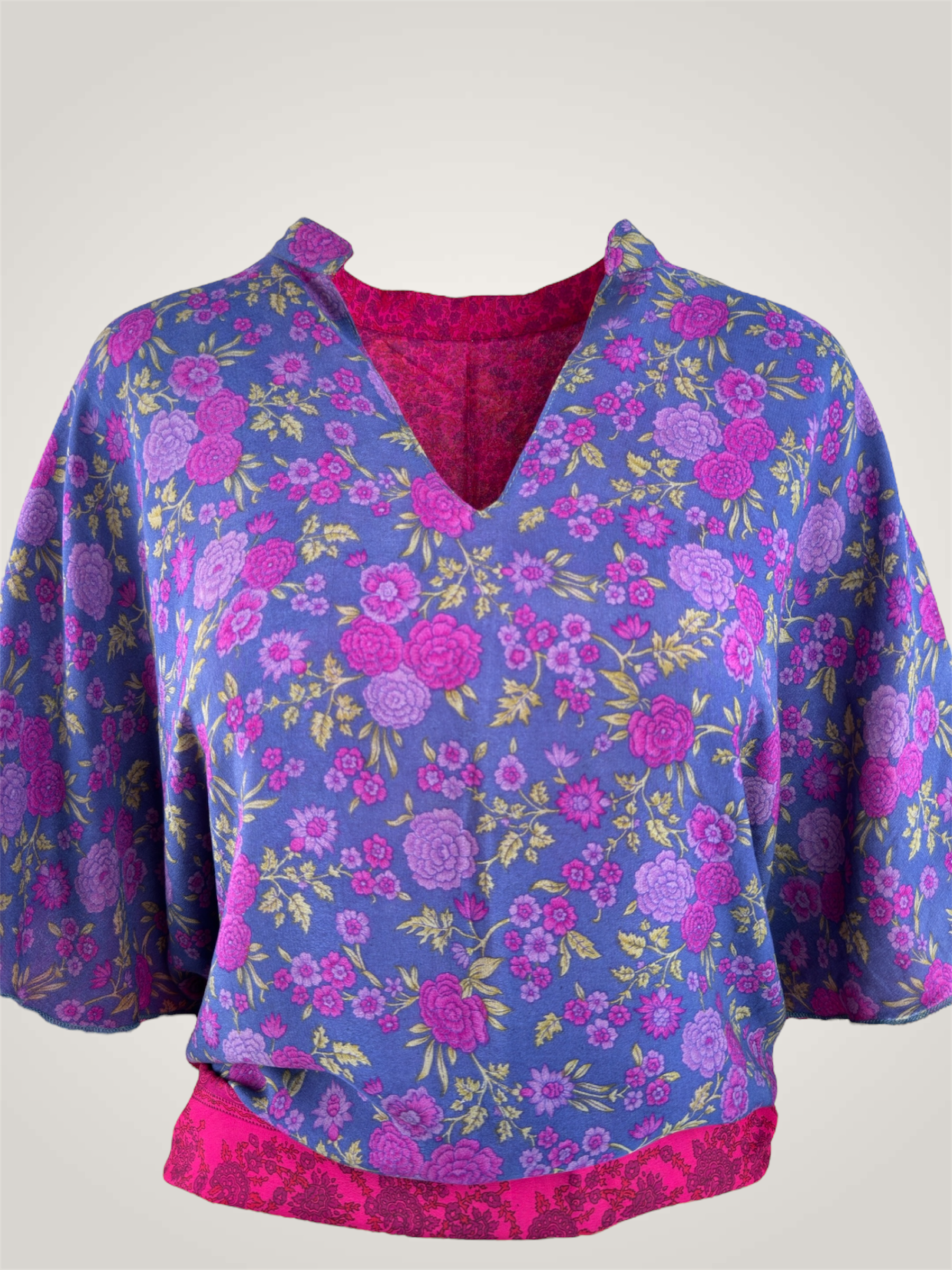 Top réversible soie recyclée