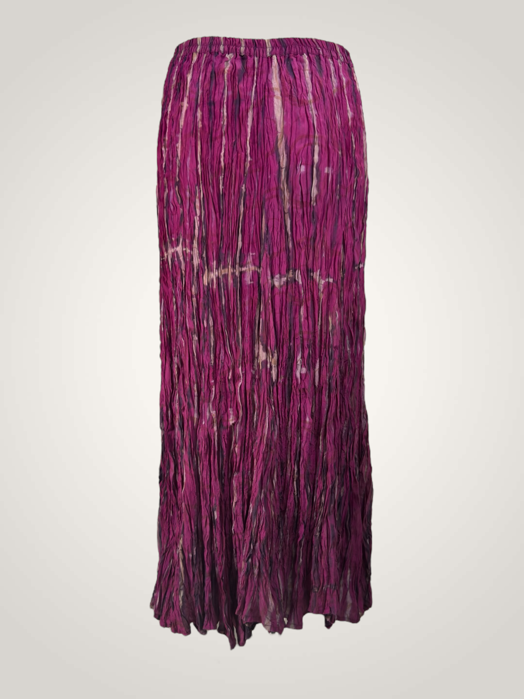 Jupe froissée soie recyclée - pièce unique