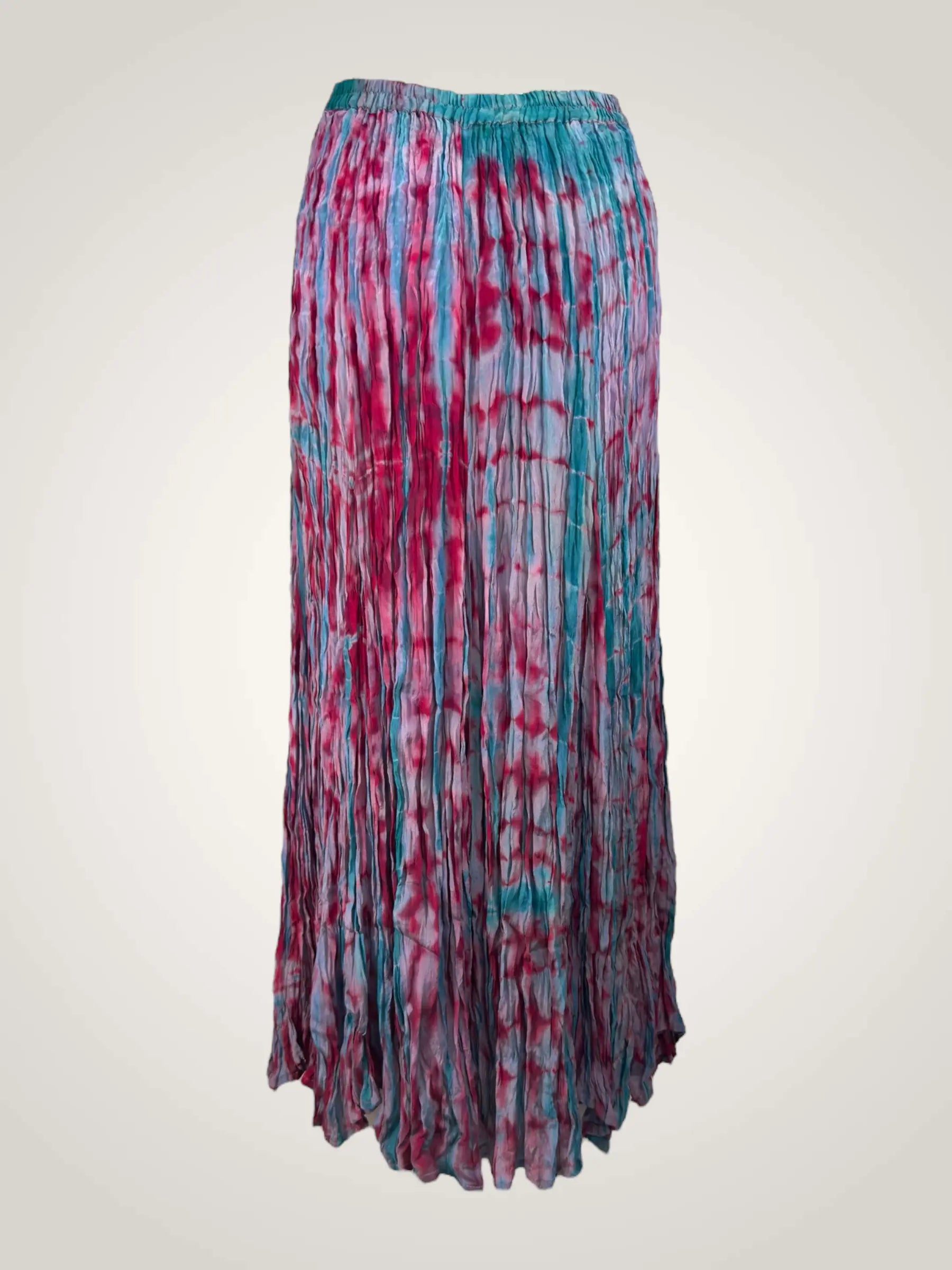 Jupe froissée soie recyclée - pièce unique