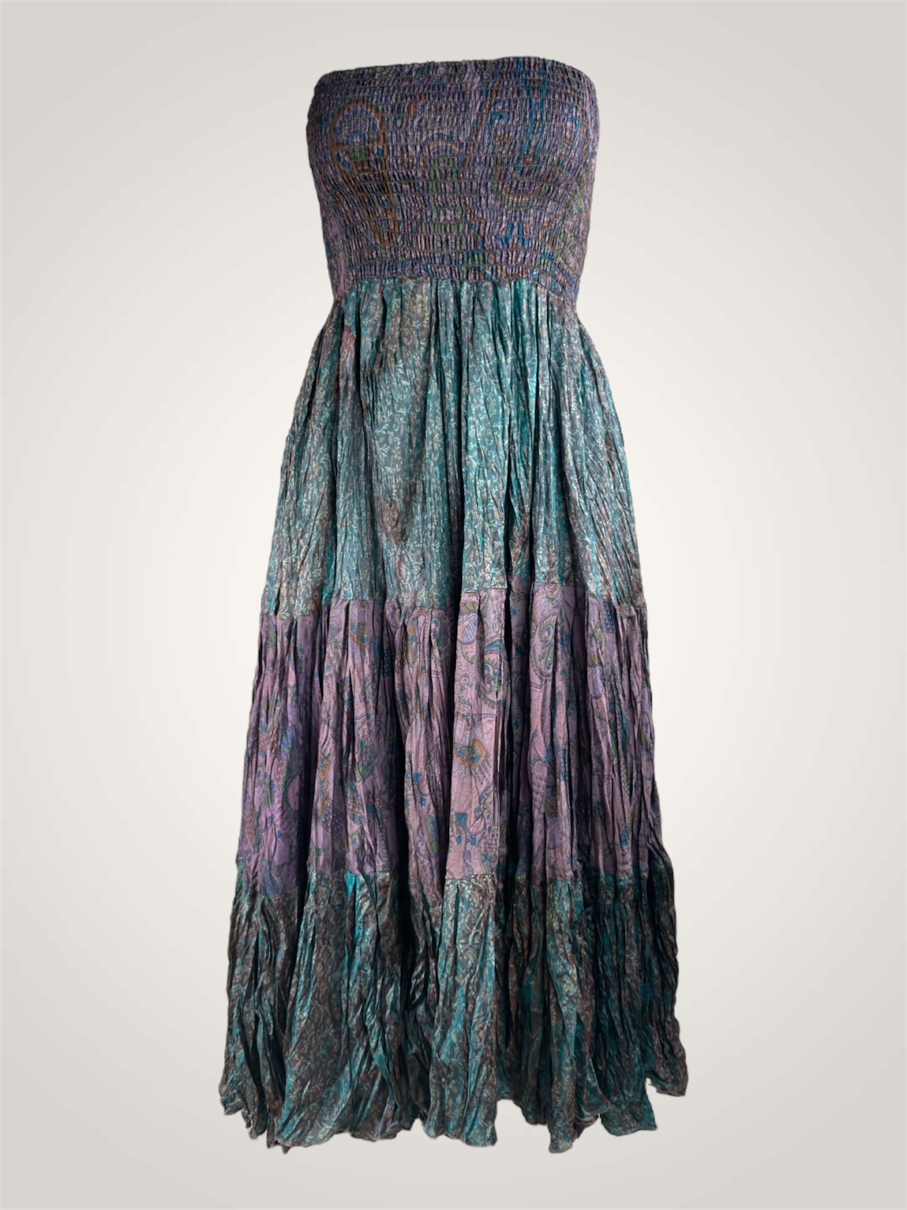 Robe jupe soie recyclée - pièce unique