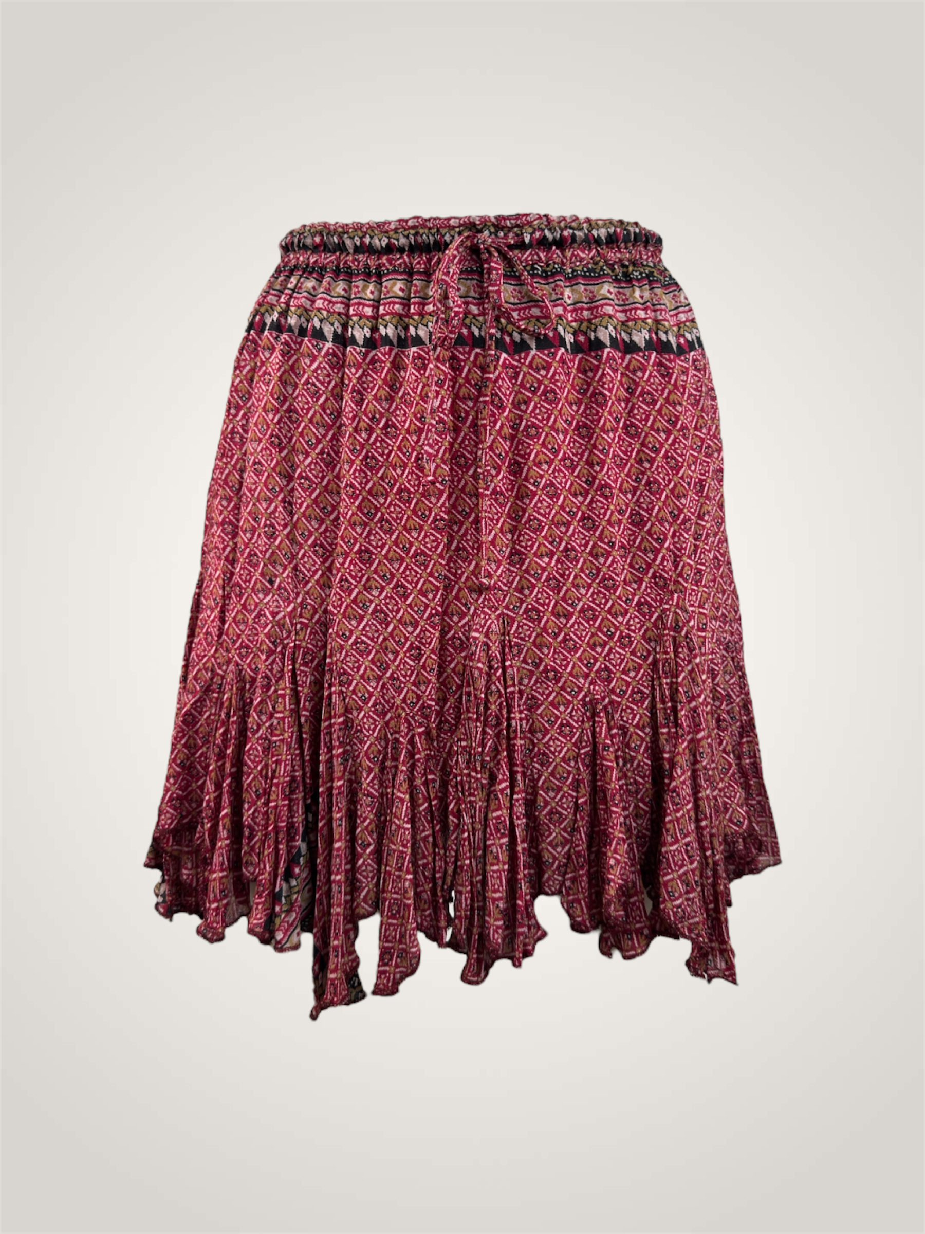 Jupe courte mousseline de soie