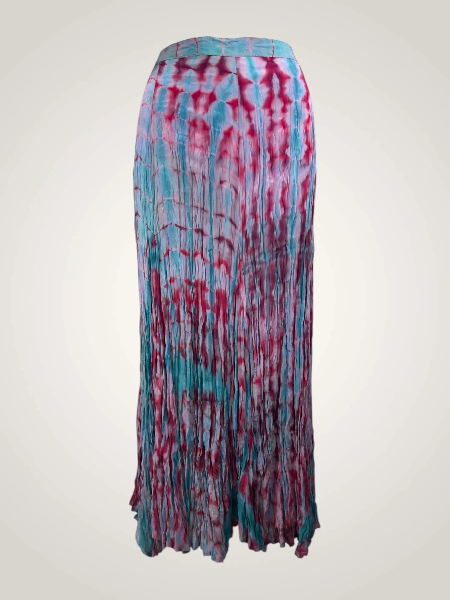 Jupe froissée soie recyclée - pièce unique