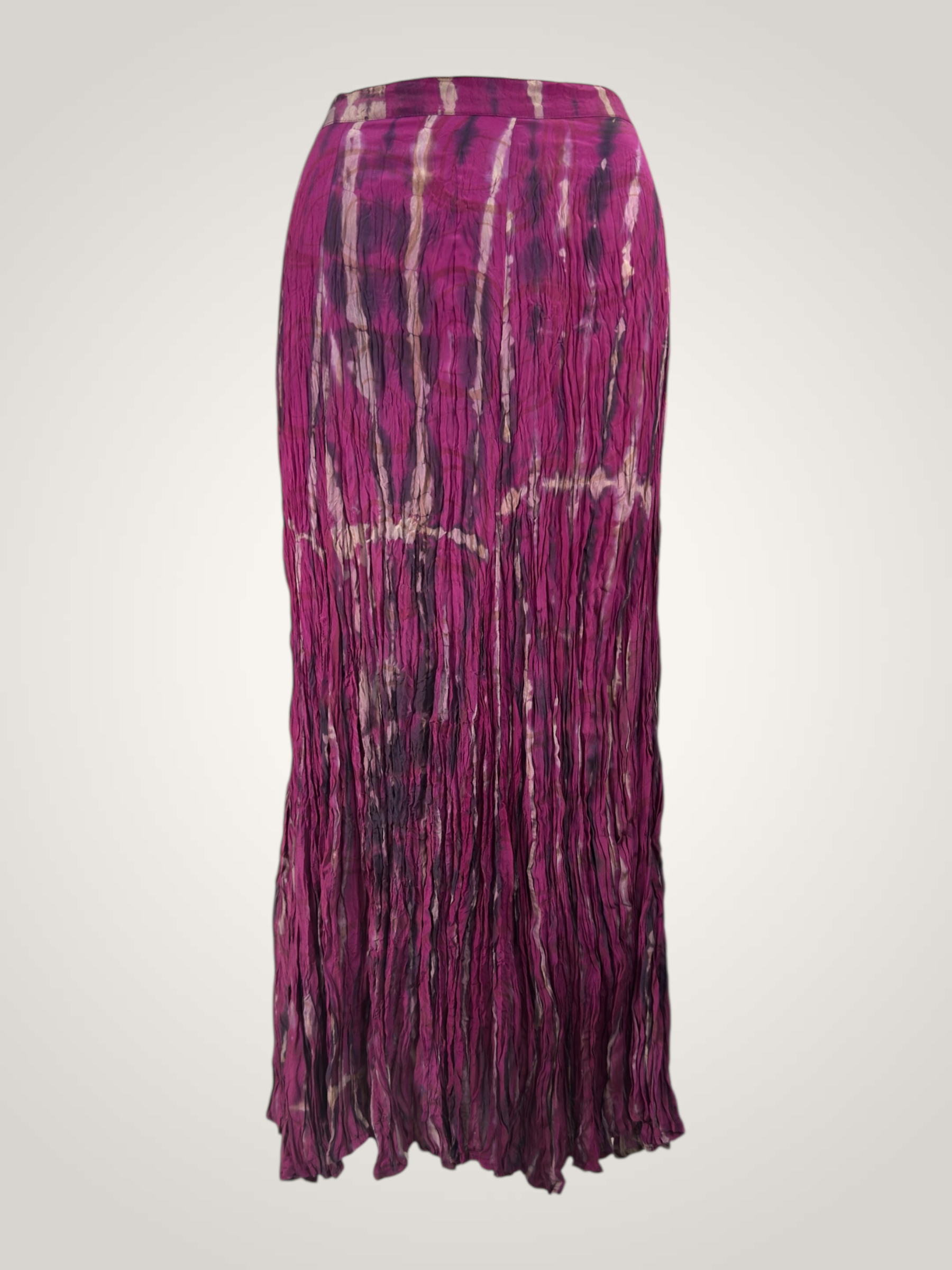 Jupe froissée soie recyclée - pièce unique