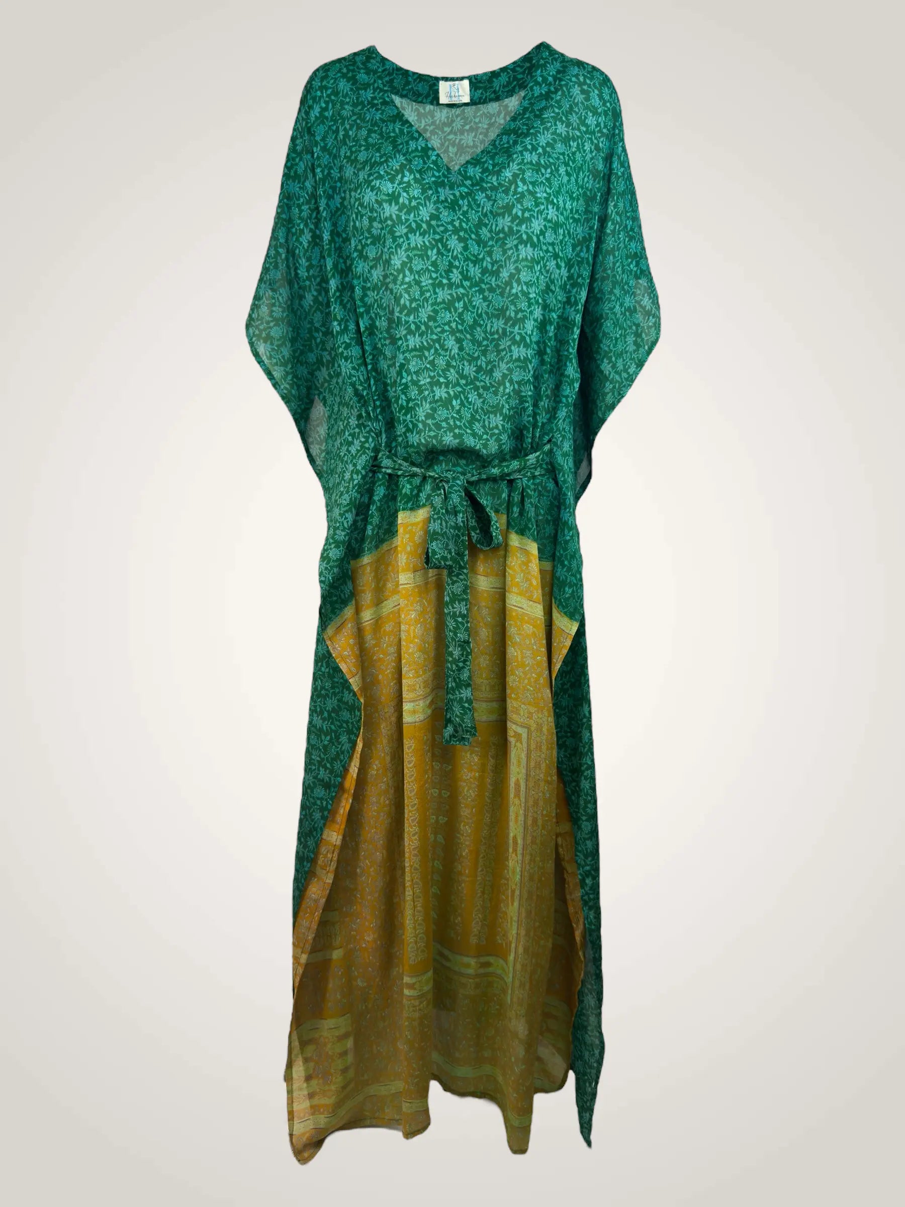 Kaftan soie recyclée -              pièce unique